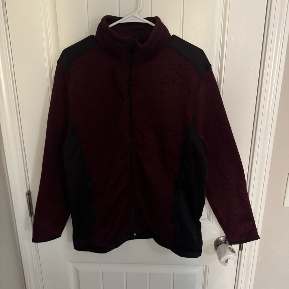 Burgundy and black Beverly Hills polo club jacket